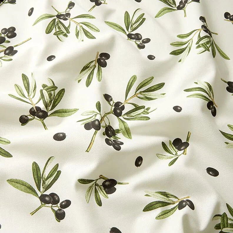 Black Olives Off White Tablecloth Round Oval Square Rectangle  Available In Many Sizes