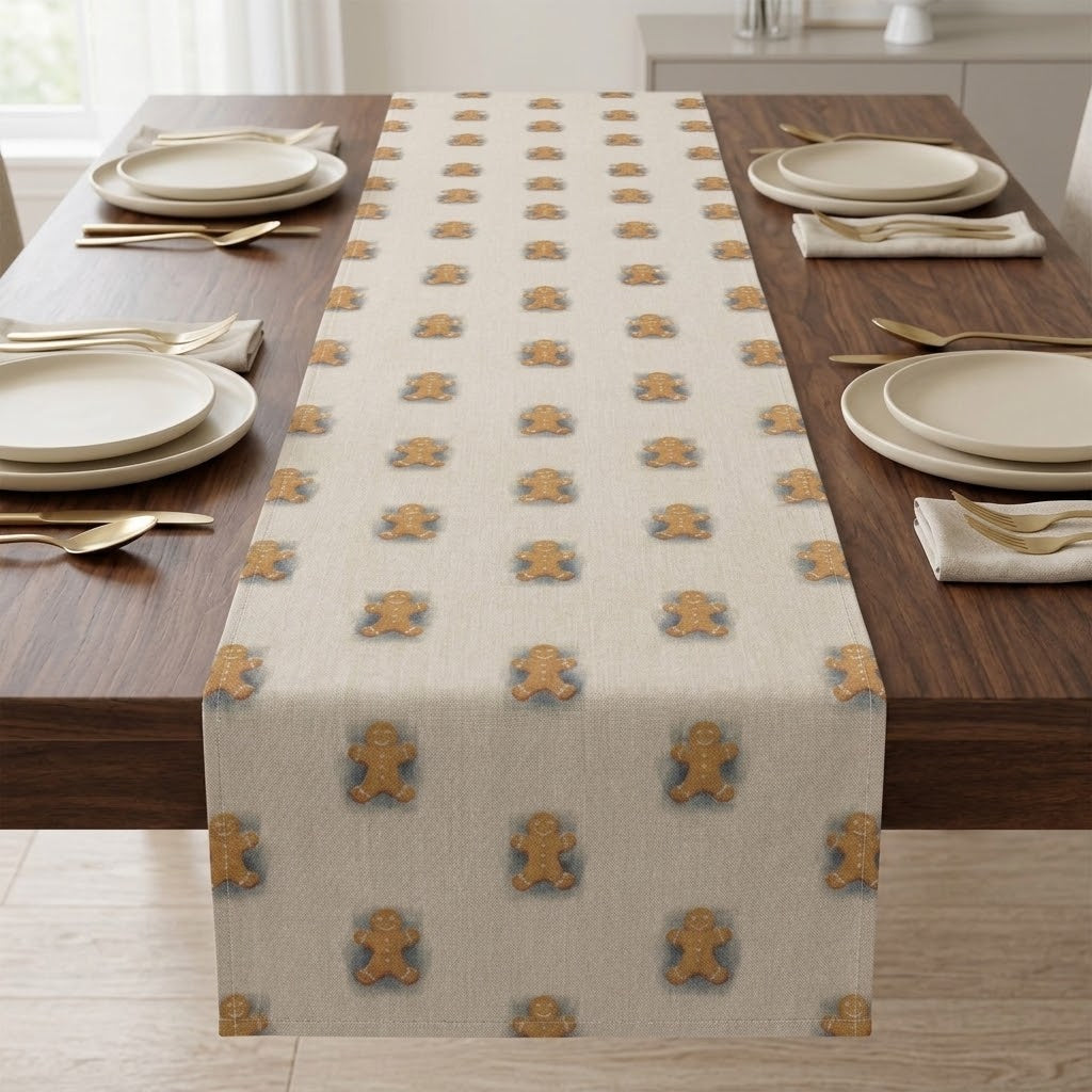 Gingerbread Man Christmas Table Runner