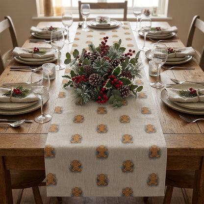 Gingerbread Man Christmas Table Runner