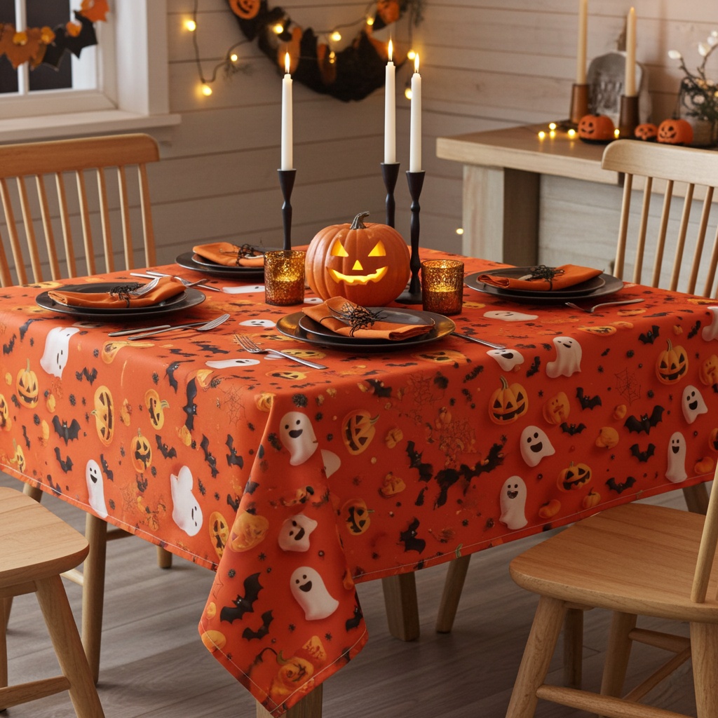 Spookie Cutie Halloween Ghost Tablecloth