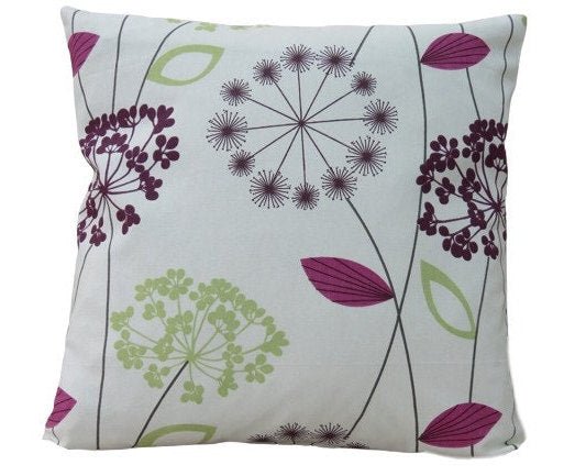 Allium Floral Purple Cushion Cover - CushionCoverAndDecor