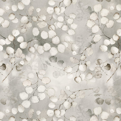 Tischdecke „Graue skandinavische Blätter“ von Lunaria