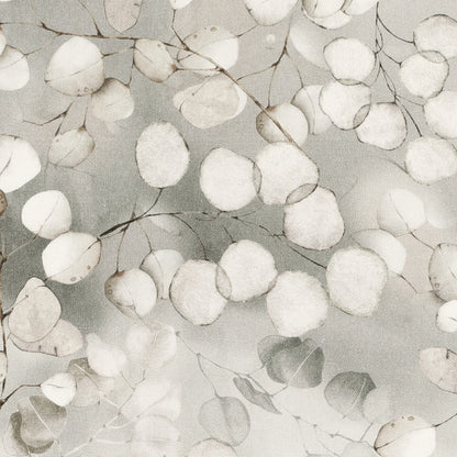 Tischdecke „Graue skandinavische Blätter“ von Lunaria