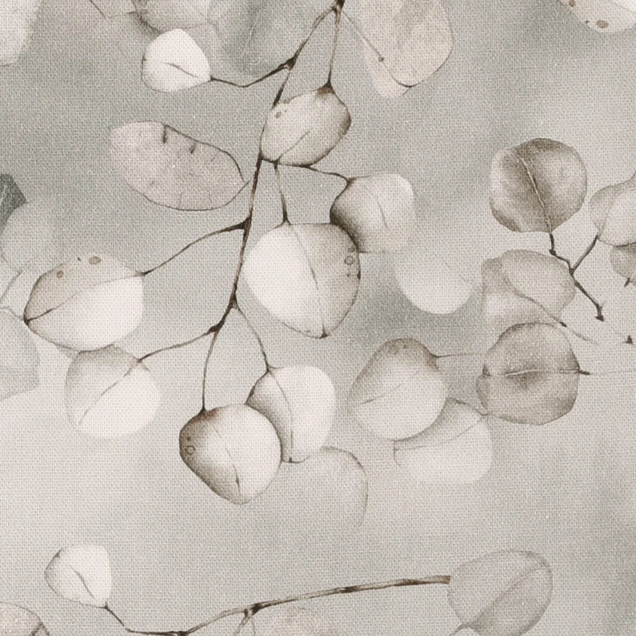 Tischdecke „Graue skandinavische Blätter“ von Lunaria