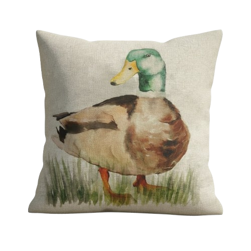 Rustic Mallard Duck Cushion Cover