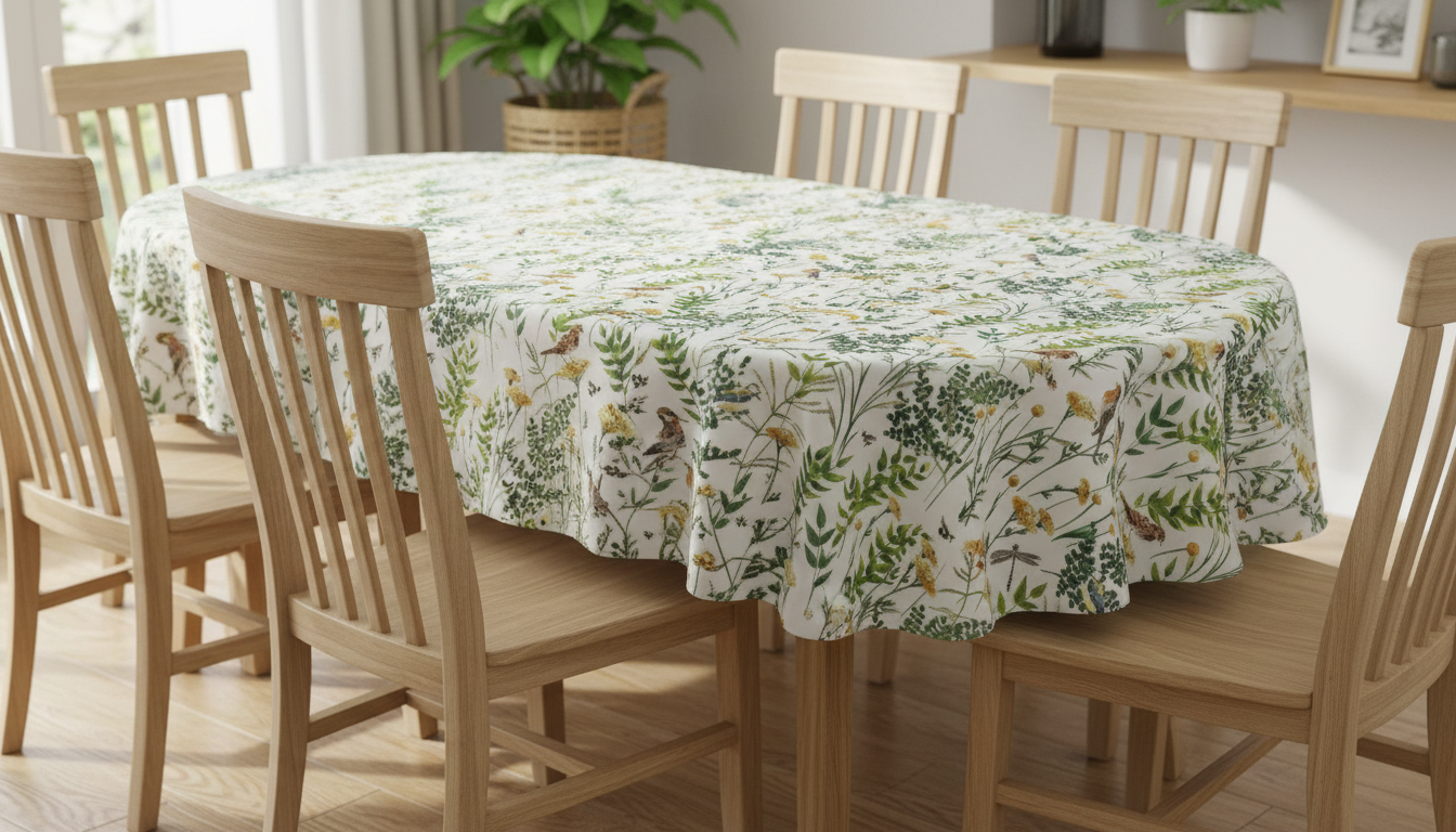 Botanical Birds & Blooms Tablecloth