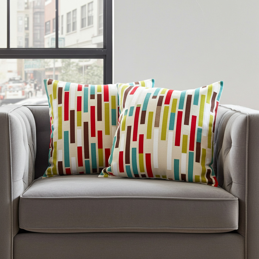 Azari Multi Geometric Cushion Cover