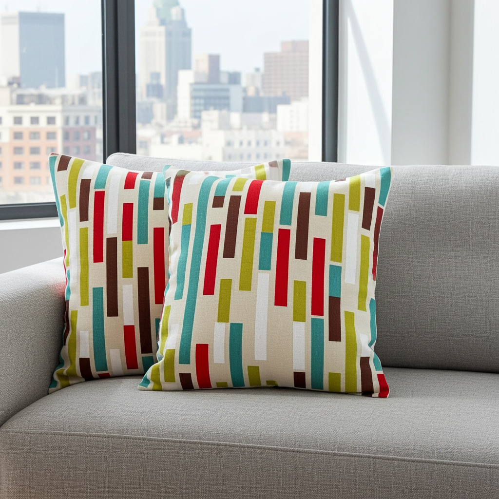 Azari Multi Geometric Cushion Cover