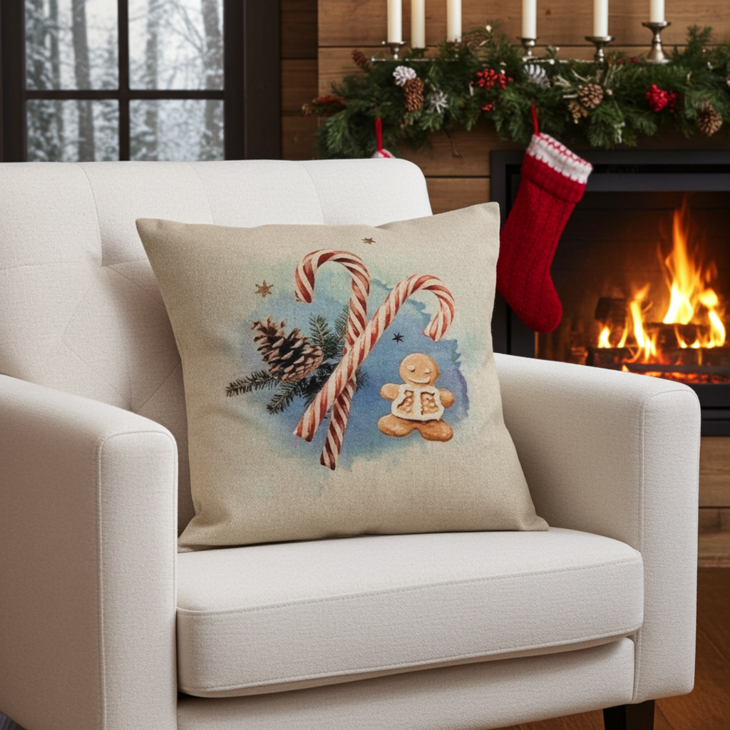 Christmas Candy Cushion Cover