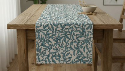 Tischläufer, Servietten mit springenden Hasen, Naturbeige-Design, Ostertischläufer, Größen: 91 cm, 122 cm, 137 cm, 152 cm, 163 cm, 183 cm, 213 cm, 244 cm, 264 cm, Handgefertigt aus 100 % Baumwolle