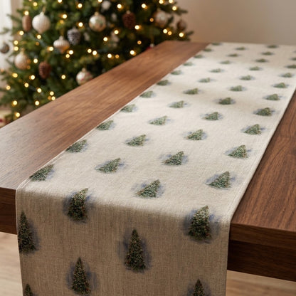 Luxuriöser Tischläufer mit Weihnachtsbaummotiv, erhältlich in verschiedenen Längen
