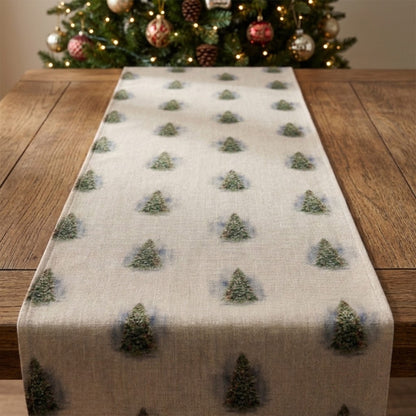 Luxuriöser Tischläufer mit Weihnachtsbaummotiv, erhältlich in verschiedenen Längen