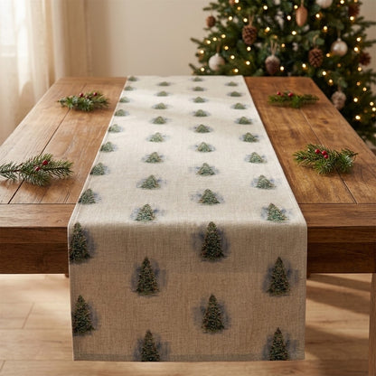 Luxuriöser Tischläufer mit Weihnachtsbaummotiv, erhältlich in verschiedenen Längen