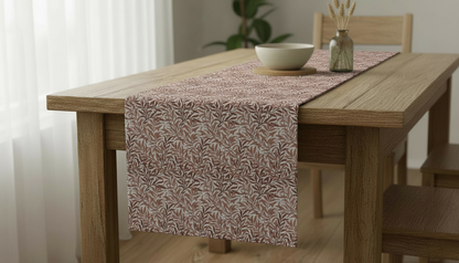 Tischläufer, Servietten mit springenden Hasen, Naturbeige-Design, Ostertischläufer, Größen: 91 cm, 122 cm, 137 cm, 152 cm, 163 cm, 183 cm, 213 cm, 244 cm, 264 cm, Handgefertigt aus 100 % Baumwolle