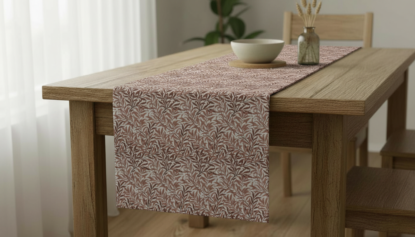 Tischläufer, Servietten mit springenden Hasen, Naturbeige-Design, Ostertischläufer, Größen: 91 cm, 122 cm, 137 cm, 152 cm, 163 cm, 183 cm, 213 cm, 244 cm, 264 cm, Handgefertigt aus 100 % Baumwolle