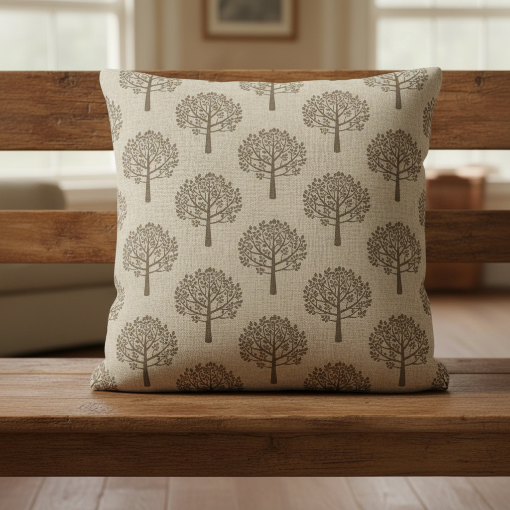 Mulberry Trees Grey Cushion Cover