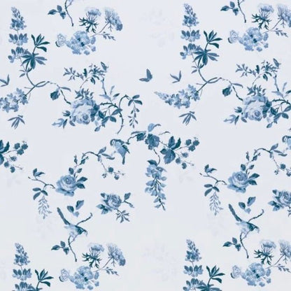 Cath Kidston Birds And Roses Blue Curtains - CushionCoverAndDecor