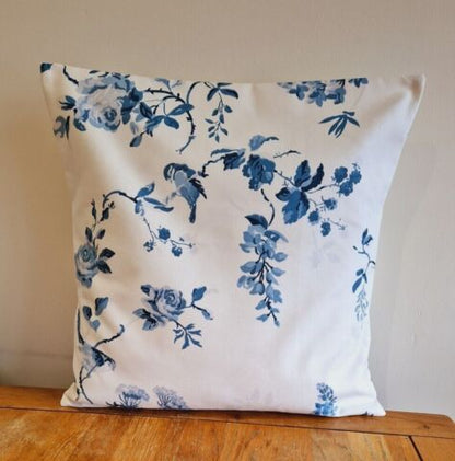 Cath Kidston Birds And Roses Blue Cushion Cover - CushionCoverAndDecor