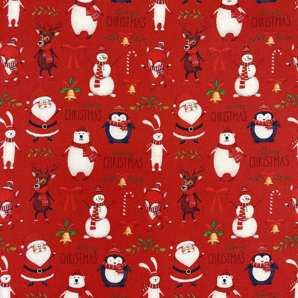 Christmas Cushion Cover Red Design 10" 12" 14" 16" 17" 18" 20" 22" 24" 26" - CushionCoverAndDecor