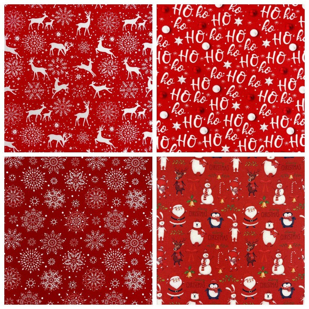 Christmas Cushion Cover Red Design 10" 12" 14" 16" 17" 18" 20" 22" 24" 26" - CushionCoverAndDecor