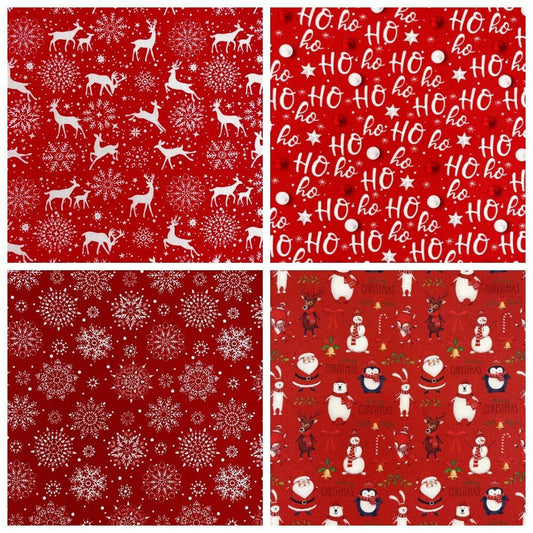 Christmas Cushion Cover Red Design 10" 12" 14" 16" 17" 18" 20" 22" 24" 26" - CushionCoverAndDecor