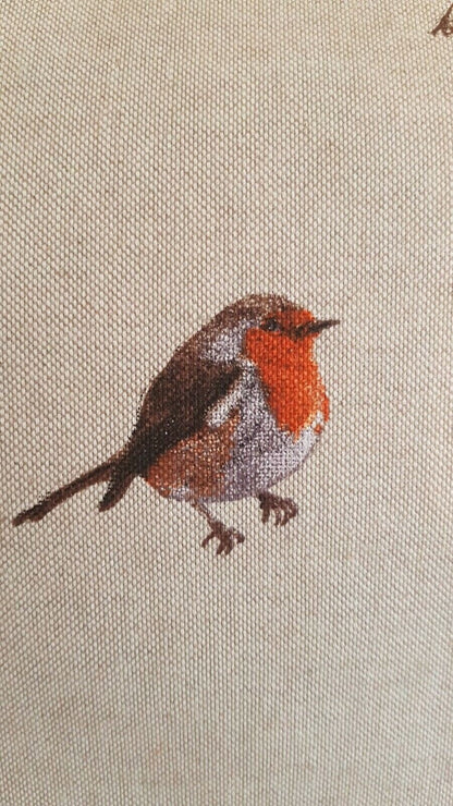 Christmas Cushion Cover , Robin Cushion Cover , Xmas Festive Cushion Cover , Robin Pillow Cover 10" 12" 14" 16" 17" 18" 20" 22" 24" 26" - CushionCoverAndDecor