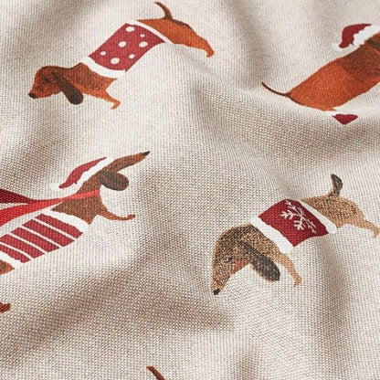 Christmas Cushion Cover Sausage Dog , Sausage Dog Pillow cover , Dogs Pillow , Cushion Cover UK 10" 12" 14" 16" 17" 18" 20" 22" 24" 26" - CushionCoverAndDecor