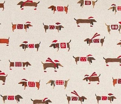 Christmas Cushion Cover Sausage Dog , Sausage Dog Pillow cover , Dogs Pillow , Cushion Cover UK 10" 12" 14" 16" 17" 18" 20" 22" 24" 26" - CushionCoverAndDecor