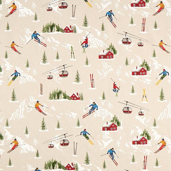 Christmas Cushion Cover , Skiing Landscape Pillow cover , Ski Pillow , Cushion Cover UK 10" 12" 14" 16" 17" 18" 20" 22" 24" 26" - CushionCoverAndDecor