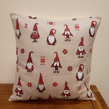 Christmas Gnome Santa Reindeer Cushion Cover - CushionCoverAndDecor