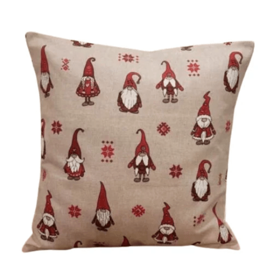 Christmas Gnome Santa Reindeer Cushion Cover - CushionCoverAndDecor