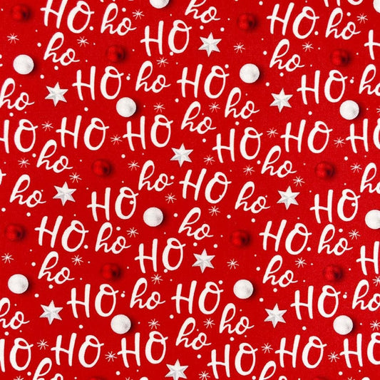 Christmas Ho Ho Ho Tablecloth , Napkins Red Design , 100% Cotton Handmade - CushionCoverAndDecor