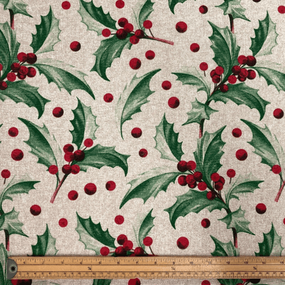 Christmas Holly & Berries Tablecloth Available In Many Sizes - CushionCoverAndDecor