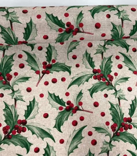 Christmas Holly & Berries Tablecloth Available In Many Sizes - CushionCoverAndDecor