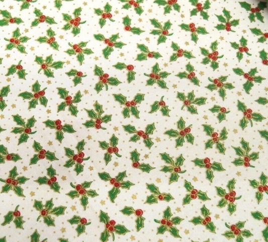 Christmas Holly Tablecloth , Holly Napkins , Ivory Christmas Holly Tablecloth , Holly Tablecloth , Tablecloth UK - CushionCoverAndDecor