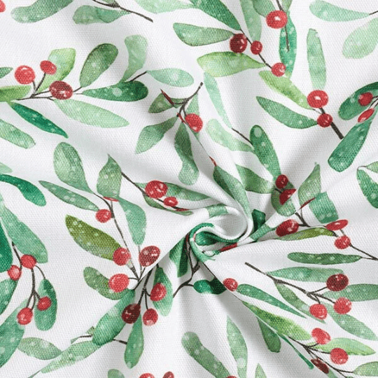 Christmas Mistletoe & Berries Tablecloth Available In Many Sizes - CushionCoverAndDecor