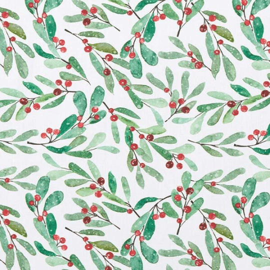 Christmas Mistletoe & Berries Tablecloth Available In Many Sizes - CushionCoverAndDecor