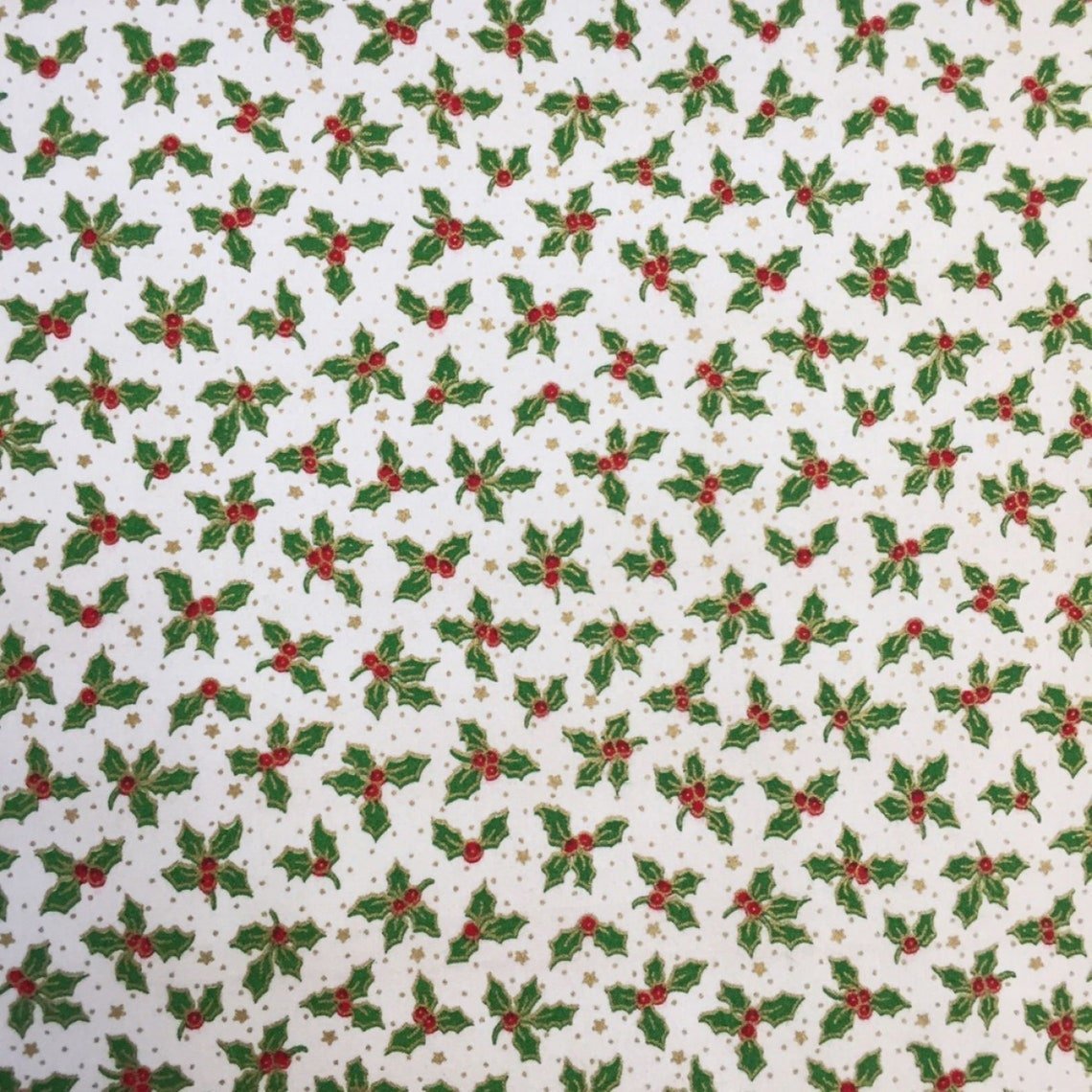 Christmas Napkins , Cloth Napkin , Christmas Tablecloth Green Red White Christmas Tree , Holly Design - CushionCoverAndDecor