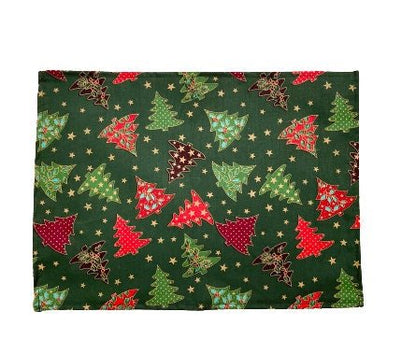 Christmas Napkins , Cloth Napkin , Christmas Tablecloth Green Red White Christmas Tree , Holly Design - CushionCoverAndDecor