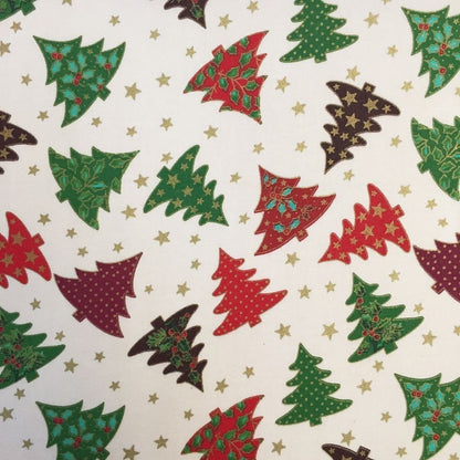 Christmas Napkins , Cloth Napkin , Christmas Tablecloth Green Red White Christmas Tree , Holly Design - CushionCoverAndDecor