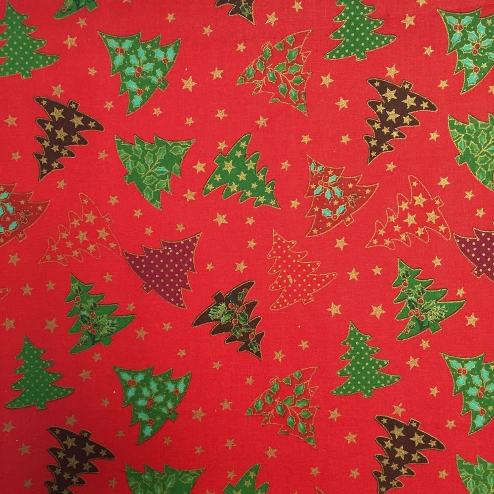 Christmas Napkins , Cloth Napkin Red Green Christmas Tree , Holly , Merry Christmas ,Snowflake ,Reindeer Design - CushionCoverAndDecor