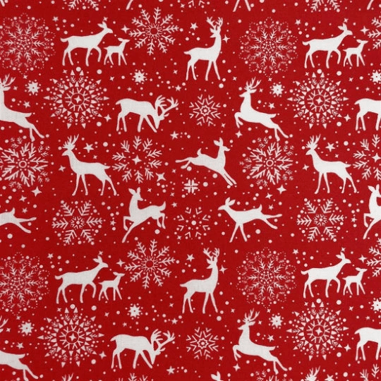 Christmas Reindeer Red Tablecloth Available In Many Sizes - CushionCoverAndDecor