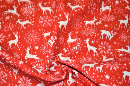 Christmas Reindeer Red Tablecloth Available In Many Sizes - CushionCoverAndDecor