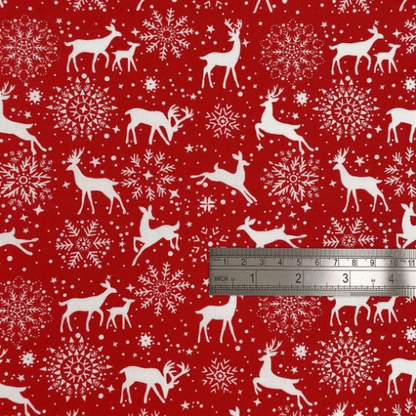 Christmas Reindeer Red Tablecloth Available In Many Sizes - CushionCoverAndDecor