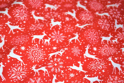 Christmas Reindeer Red Tablecloth Available In Many Sizes - CushionCoverAndDecor