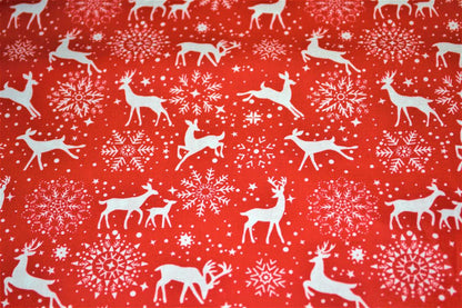 Christmas Reindeer Red Tablecloth Available In Many Sizes - CushionCoverAndDecor