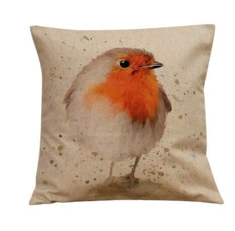 Christmas Robin Cushion Cover - CushionCoverAndDecor