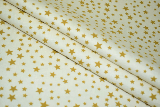 Christmas Stars Ivory Gold Tablecloth Available In Many Sizes - CushionCoverAndDecor