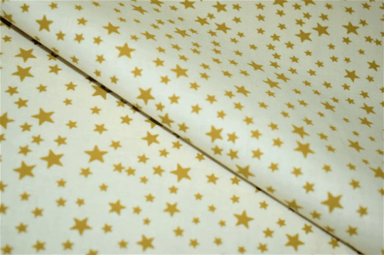 Christmas Stars Ivory Gold Tablecloth Available In Many Sizes - CushionCoverAndDecor