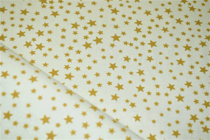 Christmas Stars Ivory Gold Tablecloth Available In Many Sizes - CushionCoverAndDecor